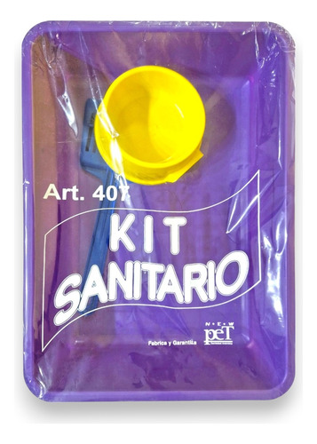 Kit Sanitario Grande Gatos Bandeja Palita Comedero Higiene