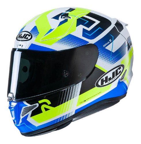 Capacete Hjc Rpha 11 Nectus Amarelo C/ Azul 58