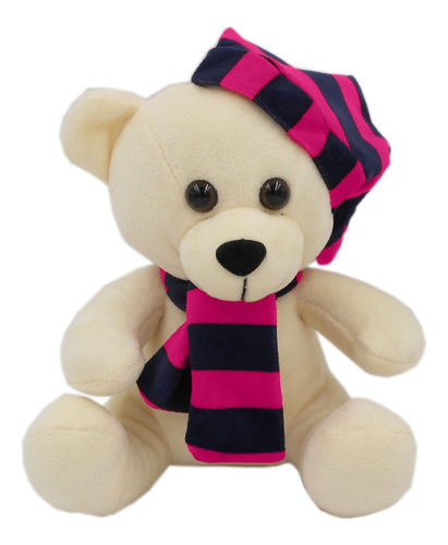 Ursinho Urso Pelúcia Toca Fofo Antialérgico Decoração 20cm Cor Cor 11 Bege Rosa