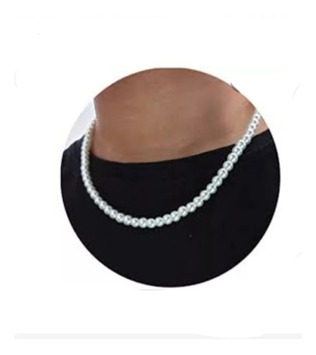 Collar Perlas Con Cierre Acero