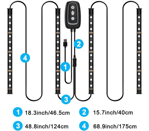 Actualización De Luces Led Interies Del Coche - Viden Tira D