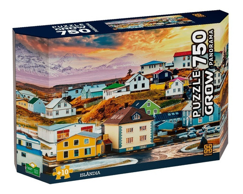 Grow Quebra-Cabeça Puzzle Panorama Islândia Com 750 Peças 