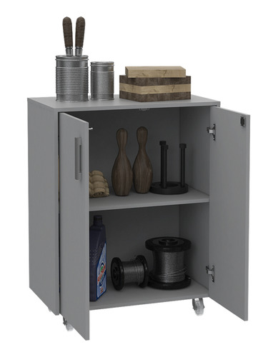 Mueble Armable Cabinet Basic Based Color Gris Excelsior