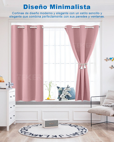 Cortina Teker CL-01G color rosa