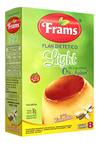 Flan Sabor Vainilla Light Sin Tacc Frams X 16 Grs.