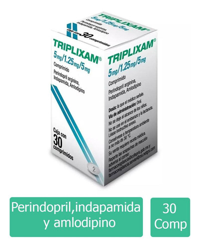 Triplixam 5 Mg / 1.25 Mg / 5 Mg Caja Con 30 Comprimidos