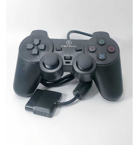 Controle Ps2 Manete Joystick Analogico Com Fio Cor Preto