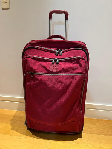 Mala De Viagem Kipling G - Rosa Escuro Rosa-escuro Lisa (Usado)