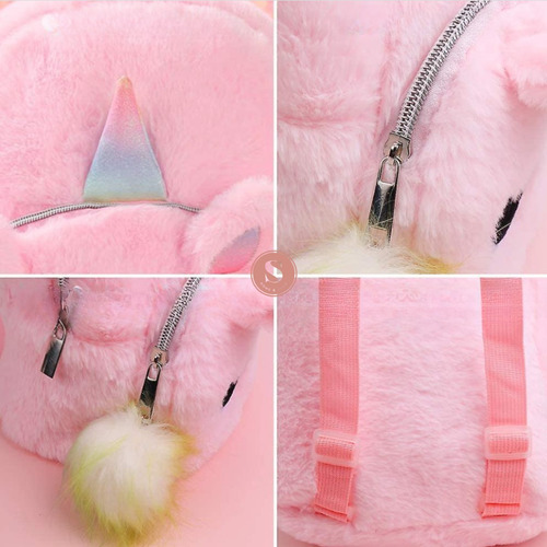 Mochila Peluche Felpa Unicornio