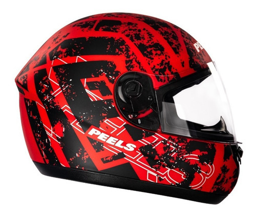 Capacete Moto Peels Spike Mob Cor Vermelho Fosco com Preto Tamanho do capacete 58