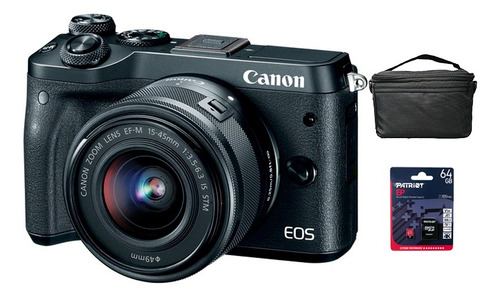 Canon Eos M6 + Lente 15-45mm Is Stm (gratis: Estuche + Mem.)