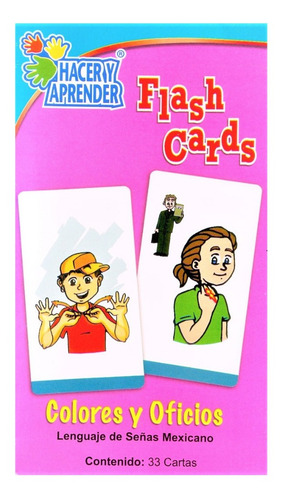 Flash Cards Lenguaje De Señas Mexicano - Colores Y Oficios