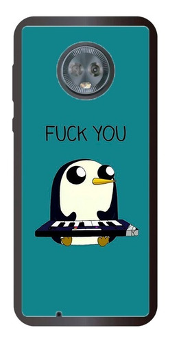 Case Funda Para Motorola Moto G6 Pingüino Fondo Verde Groser