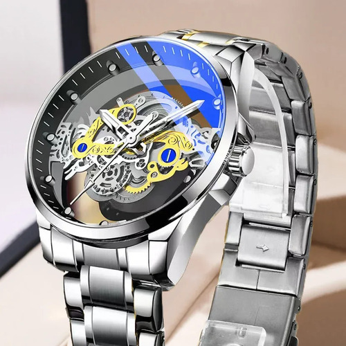Gear Silver Steel Transparent - Nuevo Reloj Automático Hollo