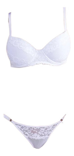 Conjunto Taza Soft Tul Y Puntilla Colaless- Sexy Lali 2048