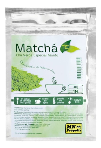 Matcha Chá Verde Especial Moído 40g Mn Própolis
