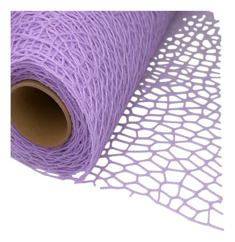 Rollo De Malla Tela Telaraña Ramo Flores Papel Coreano 3028 Lila Telarañatelaraña