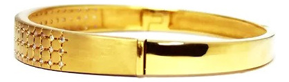 Bracelete Cravejado Com Diamantes 40 Gramas 7mm Ouro 18k 750