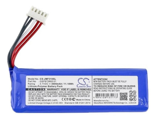 Bateria Para Jbl Flip 4 Cs-jmf310sl
