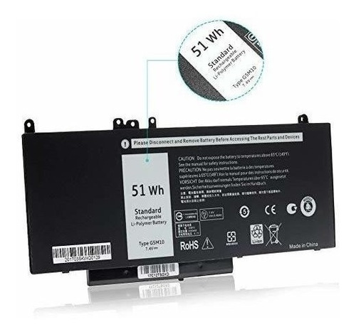 7.4v 51wh G5m10 Bateria Para Laptop Para Dell Latitude E5470