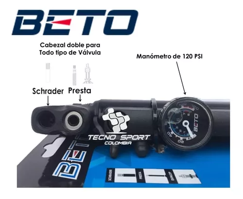 Combo Inflador Piso + Mini Bomba Aire Bicicleta Manómetro