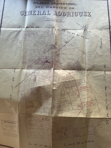 Antiguo Plano Catastral Gral. Rodriguez Por Ildefonso Torres (Usado)
