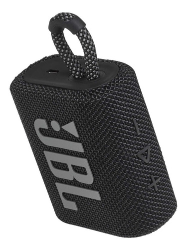 Caixa De Som Portátil Bluetooth Jbl Go 3 4,2w À Prova D'água Cor Preto 110V/220V