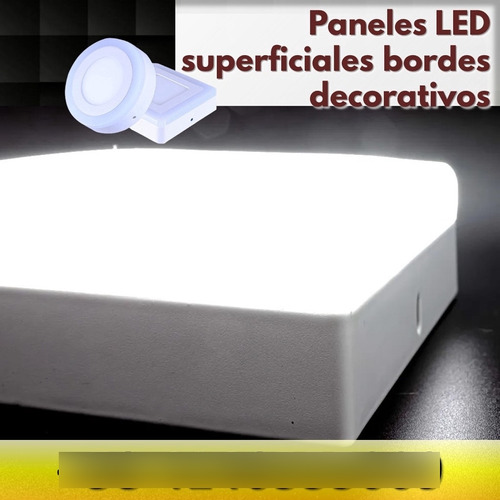 Panel Led Superficial Cuadrado Compacto 18w 6500k 22cm