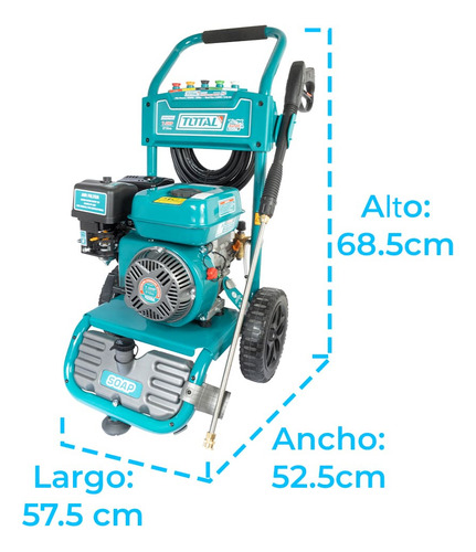 Hidrolavadora A Gasolina, Total, Iusa, 7 Hp, Motor De 4 Tiem