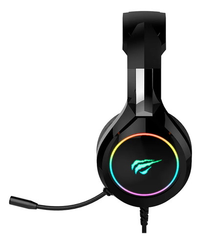 Fone De Ouvido Gamer Over-ear Havit H2232d 2xp2, Rgb - Preto Preto