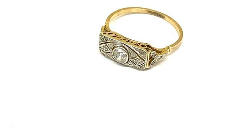 Anillo Oro Amarillo 18k 23pts Diamante 3,2grs N21 A0547