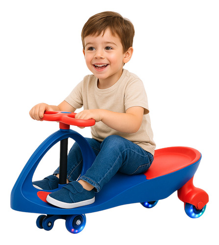 Carrinho Infantil Rolimã Car 360° Rodas com Led Azul e Vermelho Covei Toys