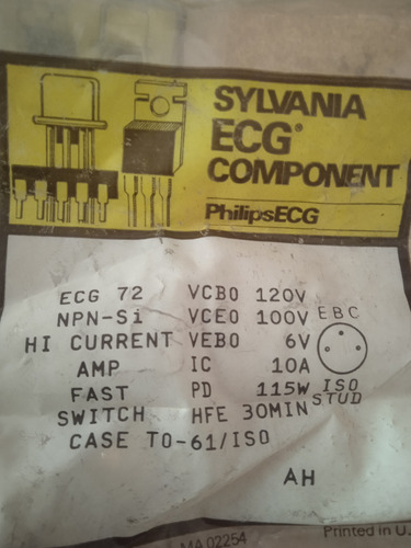 Sylvania Ecg, Phillips Ecg, Ecg72