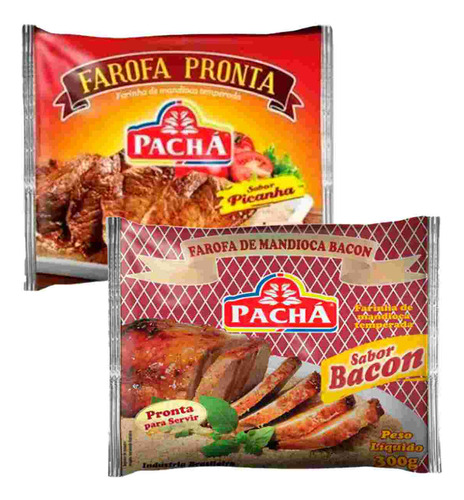 Farofa Pronta Picanha Bacon Pacha Kit Leve Um De Cada Sabor