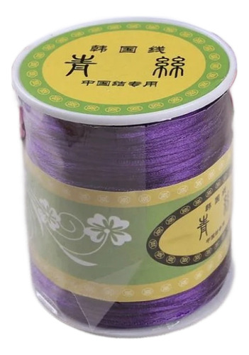 Hilo Cordón Cola De Ratón Rayon Color Morado 1mm 80 Mtrs