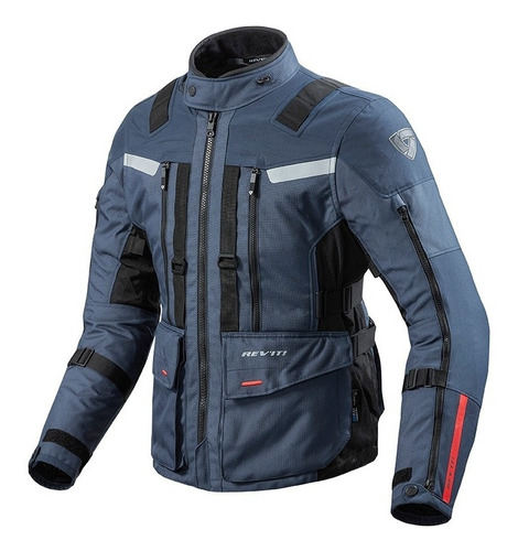 Campera Moto Revit Sand 3 Cordura Azul + Negro Bamp Group