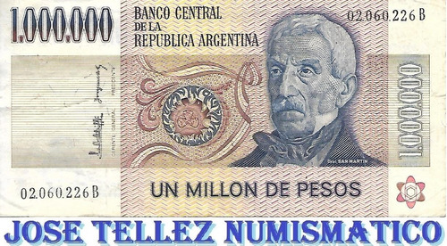 Bottero 2518 $ 1000000 Pesos Ley 18.188 Serie B Mb+ Palermo