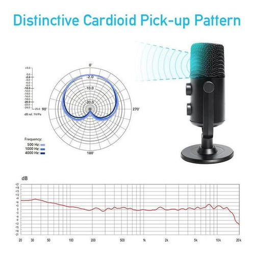 Microfone Condensador,usb-c,cardioide P/ Smartphone,tablet