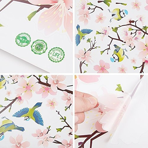Vinilos Pared Wopeite Calcomanía De Pared Floral Autoadhesi