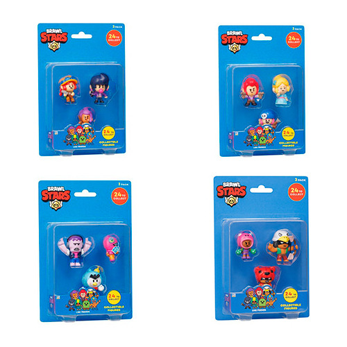 Set X3 Figuras Brawl Stars Coleccionables Universo Binario