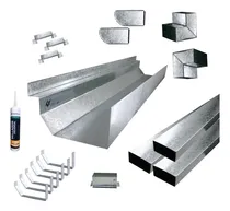 Comprar Combo Kit Canaleta Para Armar 6 Mts -tiras 1 Mt Chapa Techo