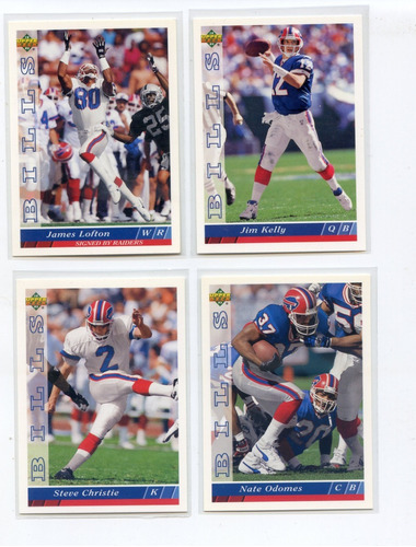 1993 Upper Deck Bills De Buffalo Set De 11 Tarjetas Nfl 