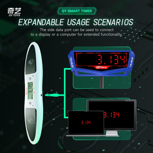 Qiyi Smart Timer Cube Timer Conectar Ao Telefone Com Stand