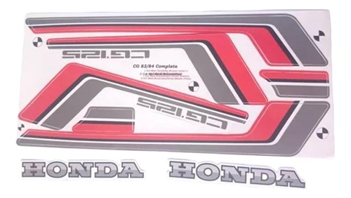 Jogo De Faixas Honda Cg 125 1983/1984 Branco Lbm