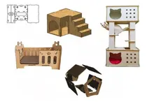 Comprar Kit Vetores Ambiente Gato Cachorro Pet Dxf Cnc Laser Router