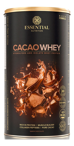Cacao Whey Essential Nutrition - (840g) Sabor Chocolate
