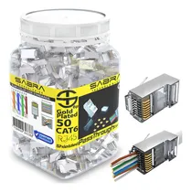 Comprar Conectores Blindados Cat6 (50 Piezas) Conectores De Conexio