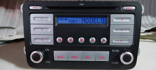 Estereo Am Fm Cd Mp3 Vw Jetta Golf Passat Incluye Codigo (Usado)