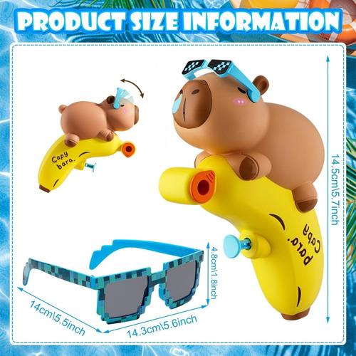 Niños Pistolas De Agua De Forma Capybara Con Gafas De Sol
