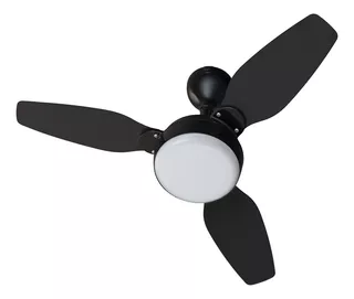 Ventilador De Teto Legacy Led Preto E Tabaco Ventisol